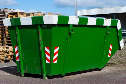 Workers sorting recycling at a commercial site