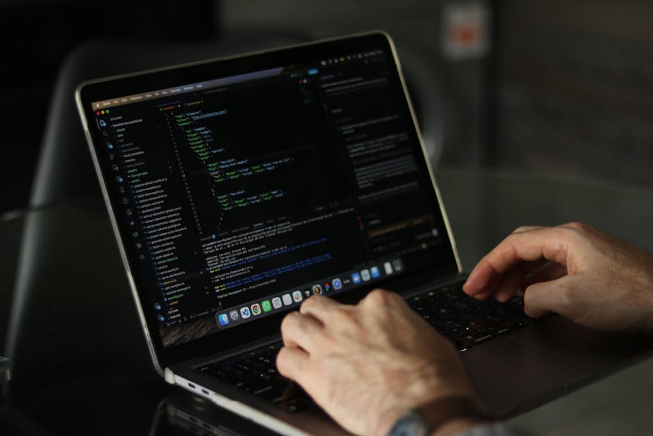 A computer screen displaying a dense and colorful overlay of programming code with syntax highlighting in various colors such as red, blue, yellow, green, and purple. The code appears to be JavaScript